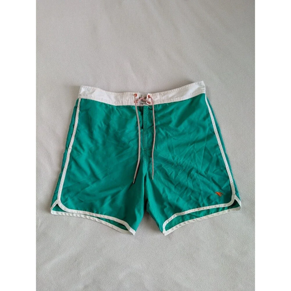 Ted Baker Swim Shorts Men's Sz 6 XXL Lobster Board Trunks Green Summer Pool